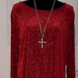 Woman's Size XL Tunic Crimson Red